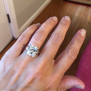 Stunning 6 carat sterling cz solitaire ring sz 6